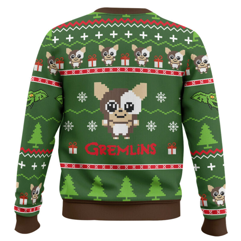 Hooktab Green Gremlins Ugly Christmas Sweater Hooktab Green Gremlins Ugly Christmas Sweater