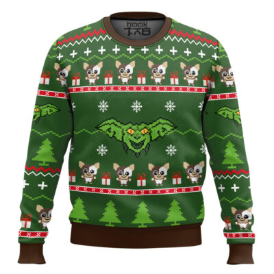 Hooktab Green Gremlins Ugly Christmas Sweater