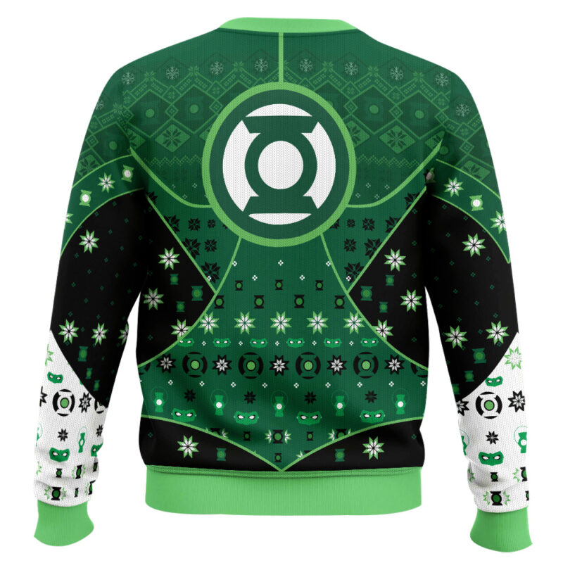 Hooktab Green Lantern DC Ugly Christmas Sweater Hooktab Green Lantern DC Ugly Christmas Sweater
