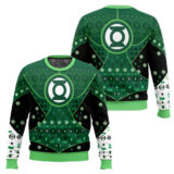 Hooktab Green Lantern DC Ugly Christmas Sweater