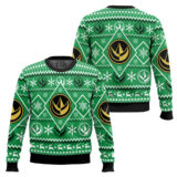 Hooktab Green Power Rangers Mighty Morphin Ugly Christmas Sweater