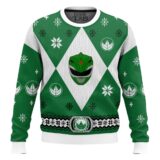 Hooktab Green Power Rangers Ugly Christmas Sweater