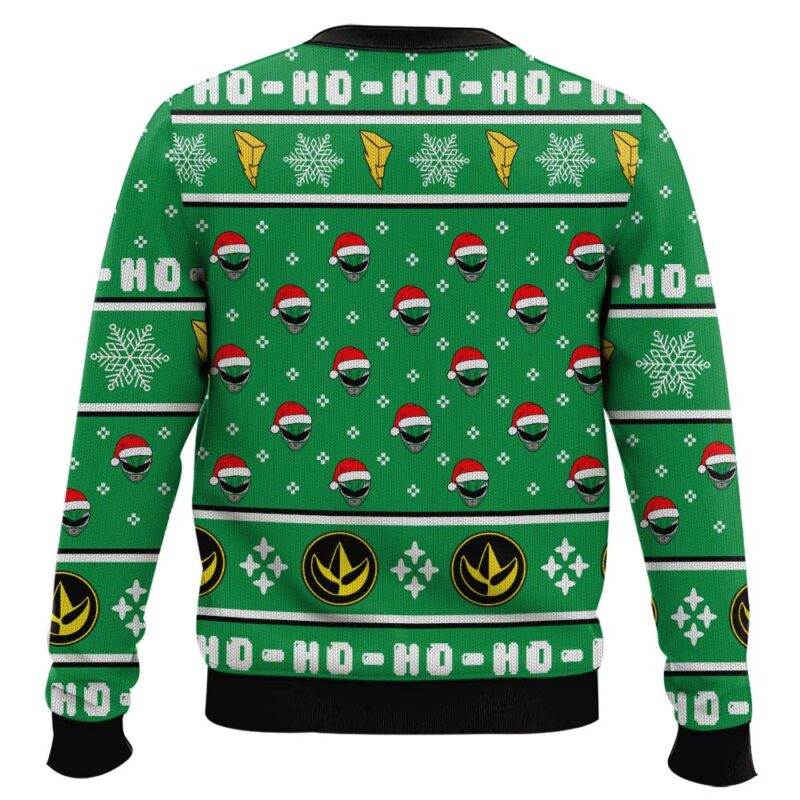 Hooktab Green Ranger Ho-ho Power Rangers Ugly Christmas Sweater Hooktab Green Ranger Ho-ho Power Rangers Ugly Christmas Sweater