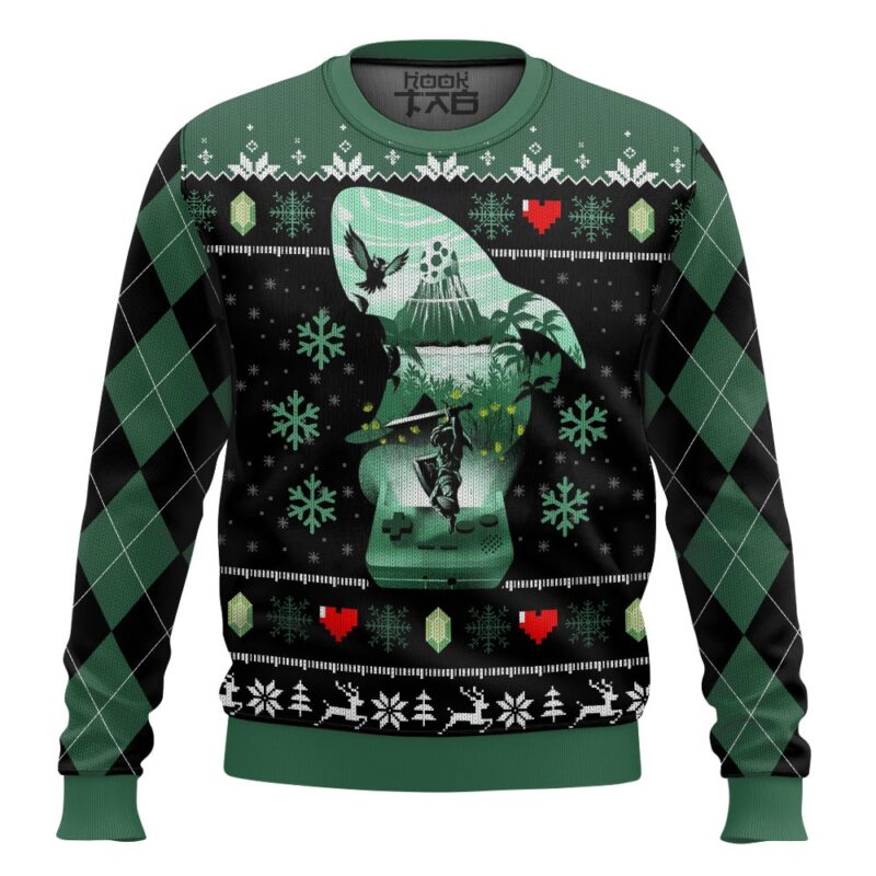 Hooktab Green Rupee The Legend Of Zelda Ugly Christmas Sweater