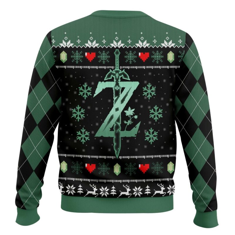 Hooktab Green Rupee The Legend Of Zelda Ugly Christmas Sweater Hooktab Green Rupee The Legend Of Zelda Ugly Christmas Sweater