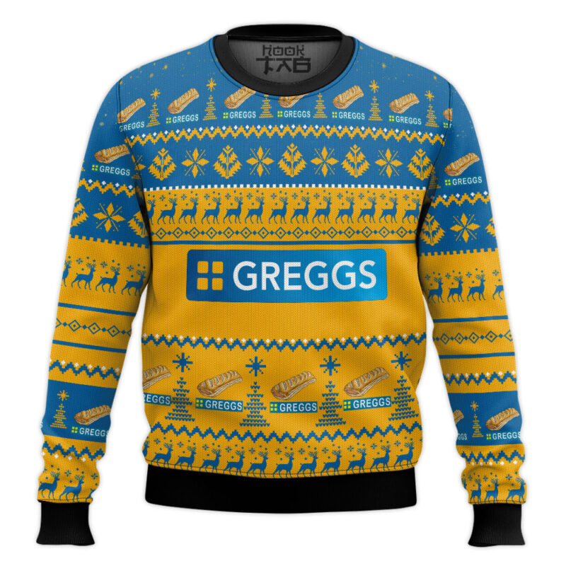 Hooktab Greggs Bakery Ugly Christmas Sweater