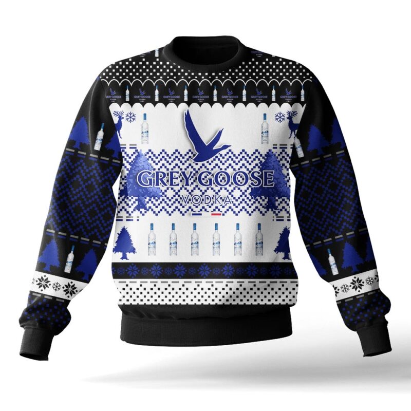 Hooktab Grey Goose Vodka Ugly Christmas Sweater Hooktab Grey Goose Vodka Ugly Christmas Sweater