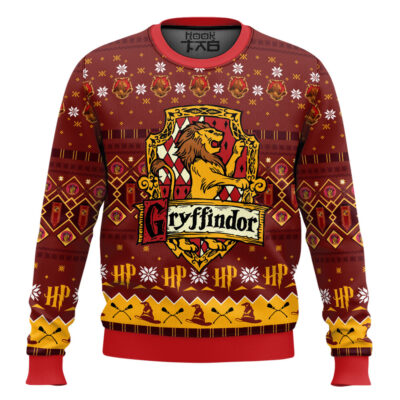 Hooktab Gryffindor Ugly Christmas Sweater
