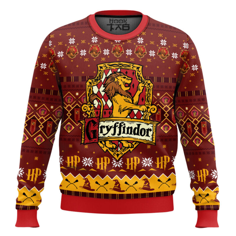 Hooktab Gryffindor Ugly Christmas Sweater