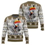 Hooktab Guinness Beer 1759 Toucan Ugly Christmas Sweater