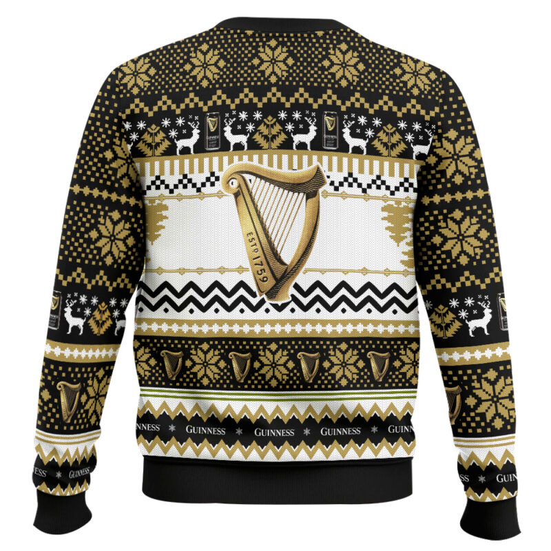 Hooktab Guinness Beer Brian Boru Harp Ugly Christmas Sweater Hooktab Guinness Beer Brian Boru Harp Ugly Christmas Sweater