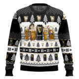 Hooktab Guinness Beer Horror Drink - Custom Name Ugly Christmas Sweater