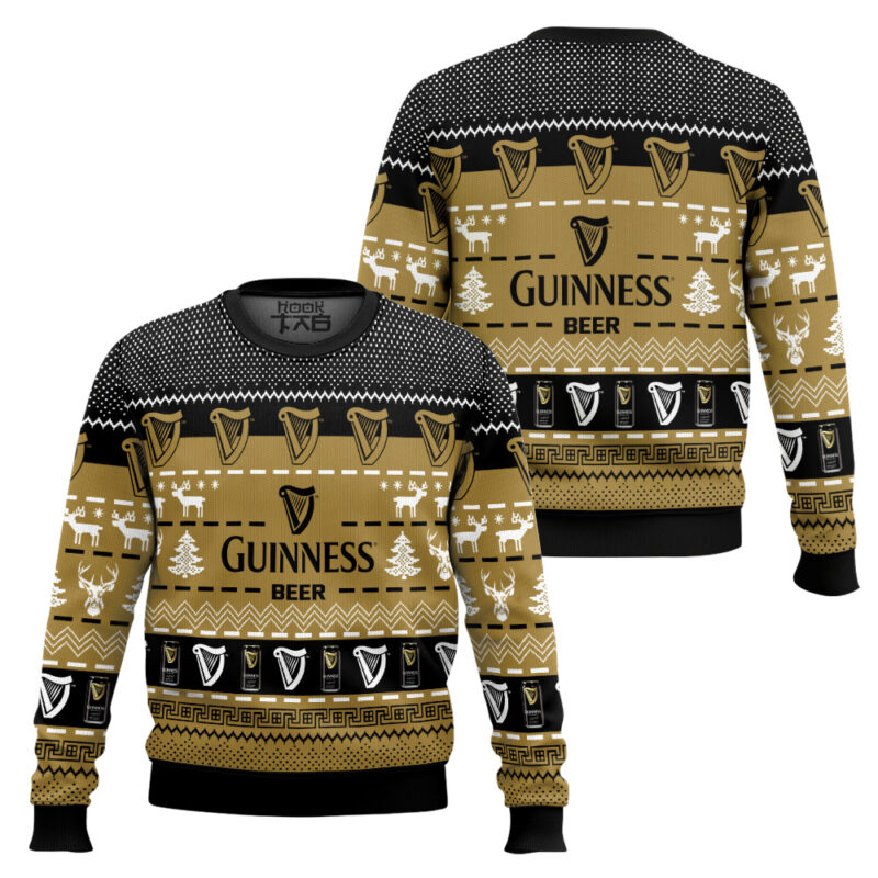 Hooktab Guinness Beer Ugly Christmas Sweater Hooktab Guinness Beer Ugly Christmas Sweater