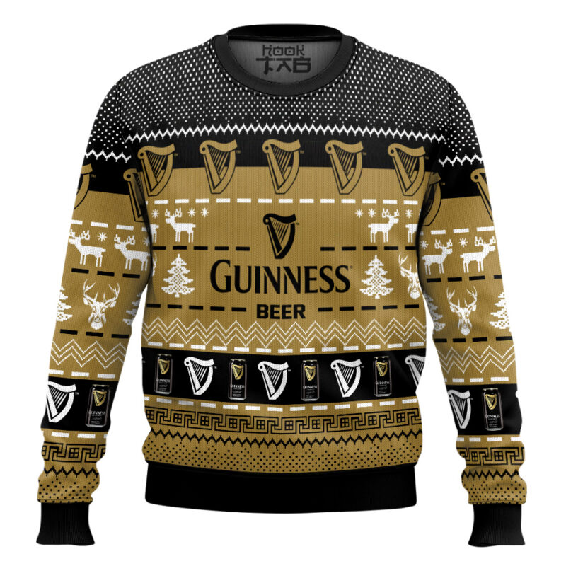 Hooktab Guinness Beer Ugly Christmas Sweater