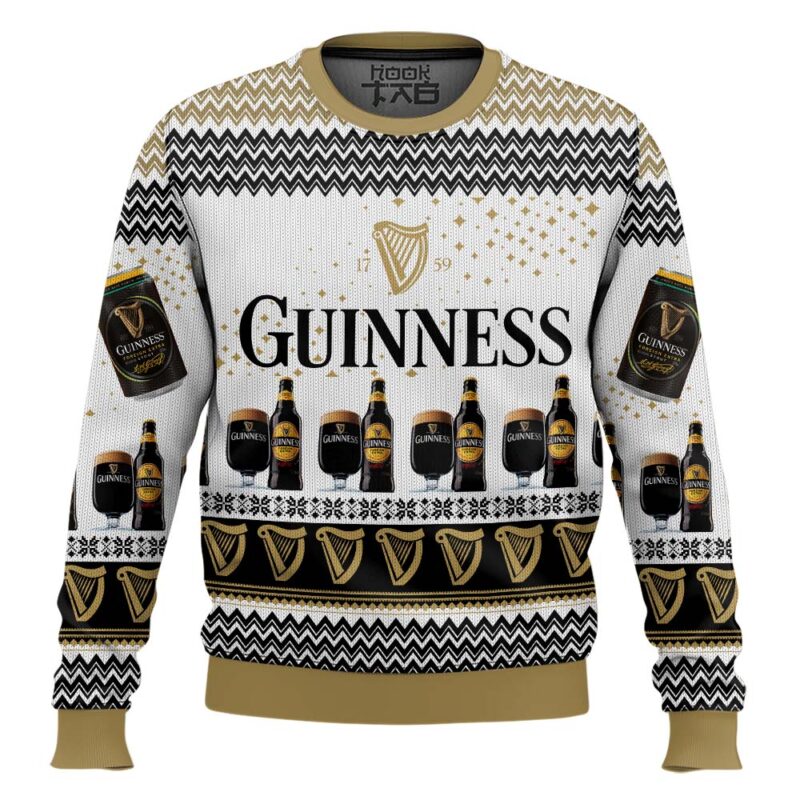 Hooktab Guinness Brews Ugly Christmas Sweater