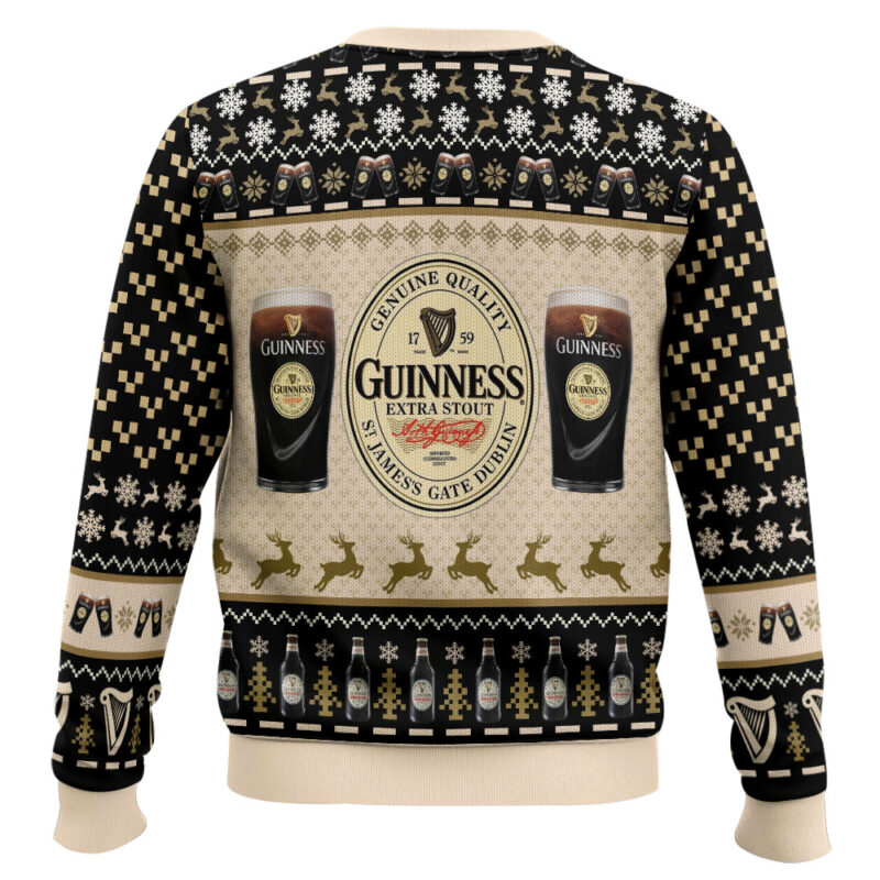 Hooktab Guinness Extra Stout Ugly Christmas Sweater Hooktab Guinness Extra Stout Ugly Christmas Sweater