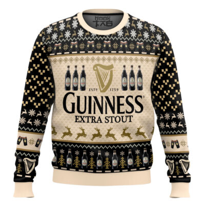 Hooktab Guinness Extra Stout Ugly Christmas Sweater