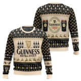 Hooktab Guinness Extra Stout Ugly Christmas Sweater