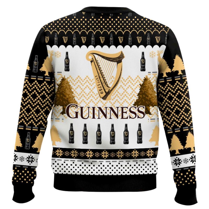 Hooktab Guinness Irish Stout Beer Ugly Christmas Sweater Hooktab Guinness Irish Stout Beer Ugly Christmas Sweater