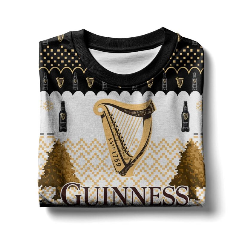 Hooktab Guinness Irish Stout Beer Ugly Christmas Sweater Hooktab Guinness Irish Stout Beer Ugly Christmas Sweater