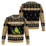 Hooktab Guinness Make Me Happy Ugly Christmas Sweater