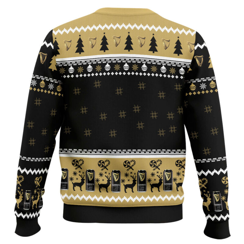 Hooktab Guinness Merry Kissmyass Ugly Christmas Sweater Hooktab Guinness Merry Kissmyass Ugly Christmas Sweater