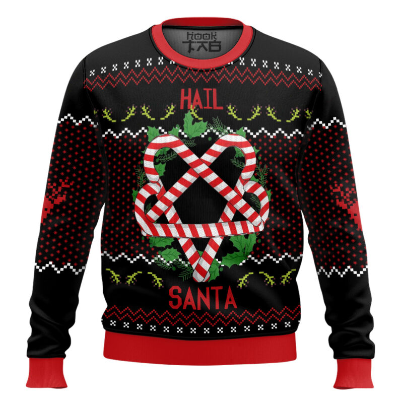 Hooktab Hail Santa Ugly Christmas Sweater