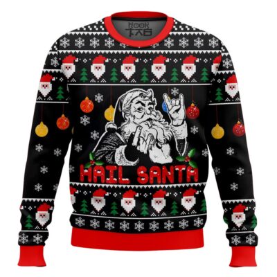 Hooktab Hail Santa Ugly Christmas Sweater