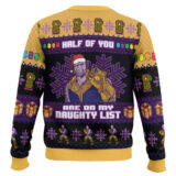 Hooktab Half Of You Are On The Naughty List Thanos Ugly Christmas Sweater
