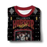 Hooktab Halloween Horror Night Slasher Collection Ugly Christmas Sweater