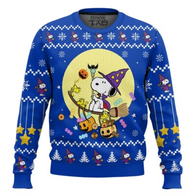 Hooktab Halloween The Charlie Brown and Snoopy Show Ugly Christmas Sweater