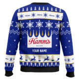 Hooktab Hamm’s Beer - Custom Name Ugly Christmas Sweater