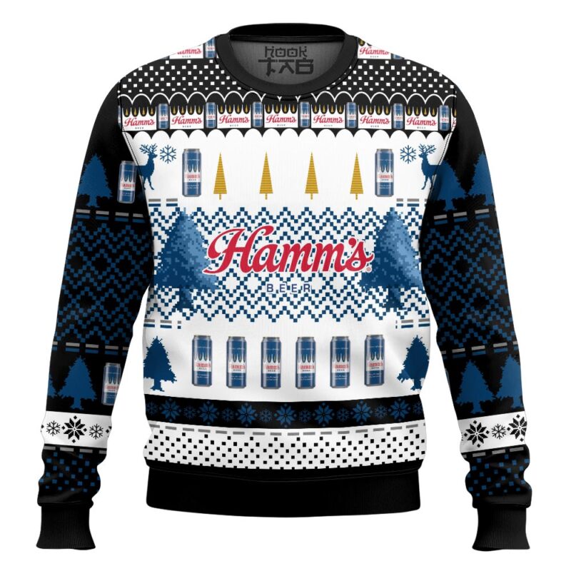 Hooktab Hamm’s Beer Ugly Christmas Sweater
