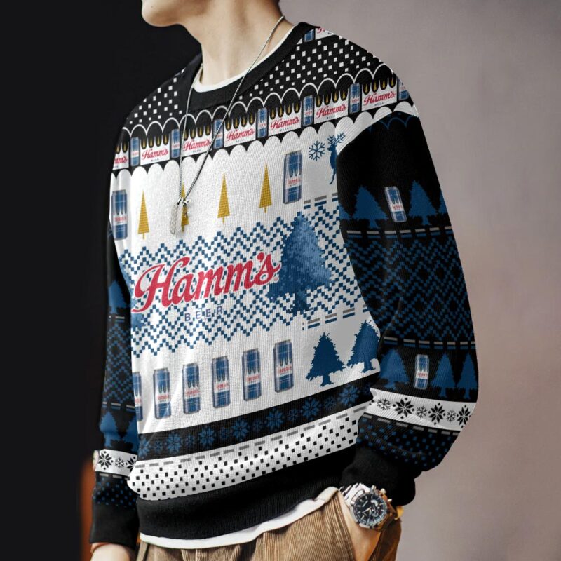 Hooktab Hamm’s Beer Ugly Christmas Sweater Hooktab Hamm’s Beer Ugly Christmas Sweater