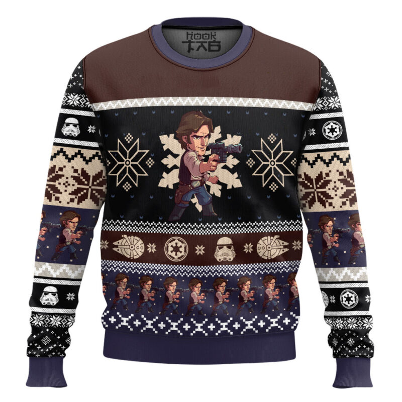 Hooktab Han Solo Star Wars Ugly Christmas Sweater