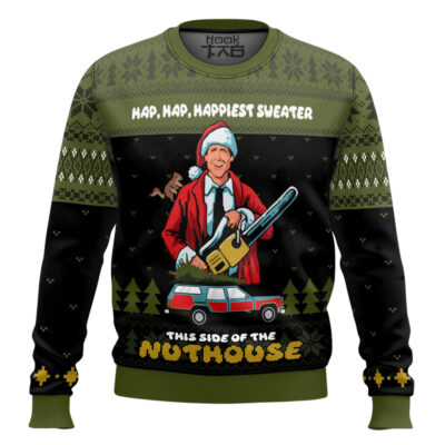 Hooktab Hap, Hap, Happiest Sweater National Lampoon’s Vacation Ugly Christmas Sweater