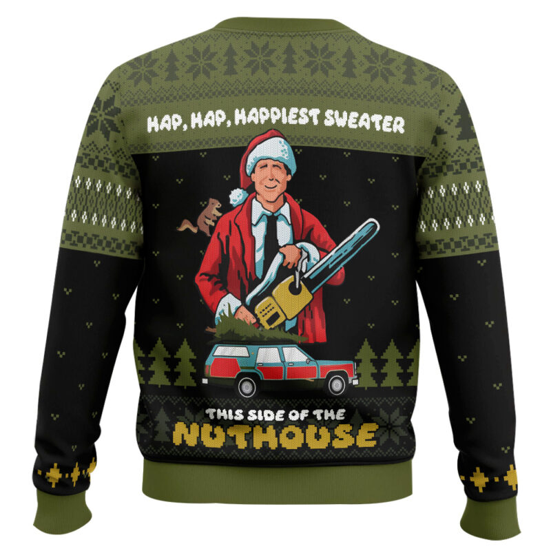 Hooktab Hap, Hap, Happiest Sweater National Lampoon’s Vacation Ugly Christmas Sweater Hooktab Hap, Hap, Happiest Sweater National Lampoon’s Vacation Ugly Christmas Sweater