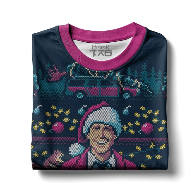 Hooktab Hap Hapiest Xmas National Lampoon's Vacation Ugly Christmas Sweater Hooktab Hap Hapiest Xmas National Lampoon's Vacation Ugly Christmas Sweater