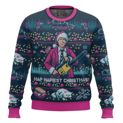 Hooktab Hap Hapiest Xmas National Lampoon's Vacation Ugly Christmas Sweater
