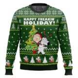 Hooktab Happy Freakin Holidays Family Guy Ugly Christmas Sweater