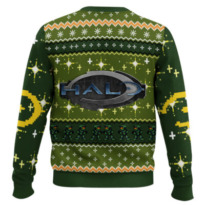 Hooktab Happy Halo-days Halo Combat Evolved Ugly Christmas Sweater