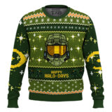 Hooktab Happy Halo-days Halo Combat Evolved Ugly Christmas Sweater