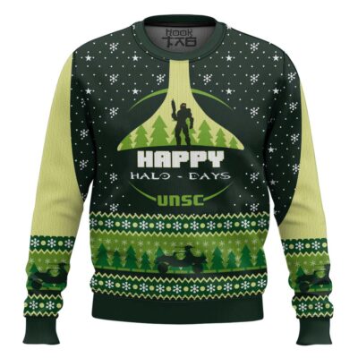 Hooktab Happy Halo-days UNSC Halo Ugly Christmas Sweater