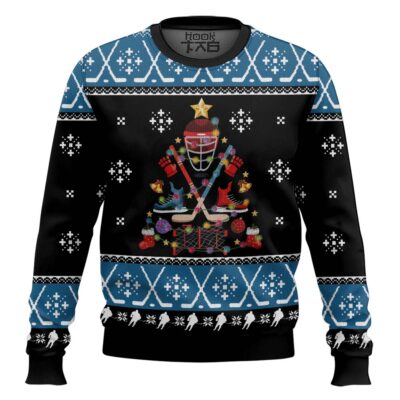 Hooktab Happy Hockeyday Ugly Christmas Sweater