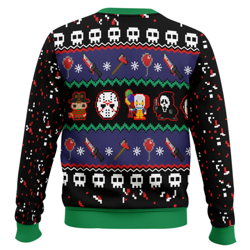 Hooktab Happy Horror Day Ugly Christmas Sweater Hooktab Happy Horror Day Ugly Christmas Sweater