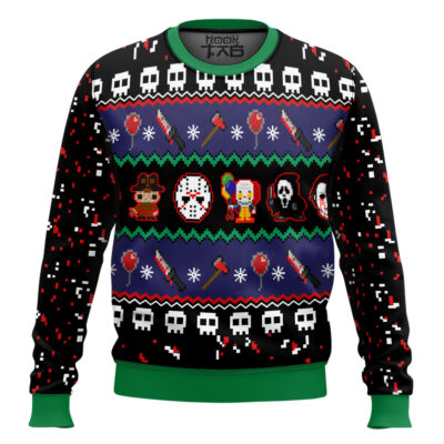 Hooktab Happy Horror Day Ugly Christmas Sweater