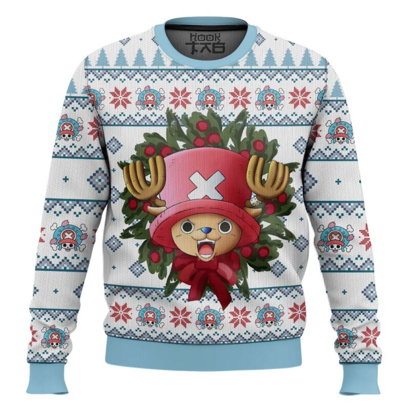 Hooktab Happy Tony Tony Chopper One Piece Ugly Christmas Sweater