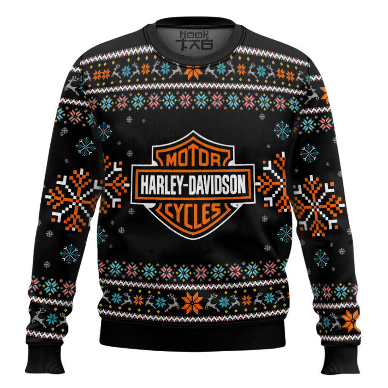 Hooktab Harley Davidson Ugly Christmas Sweater
