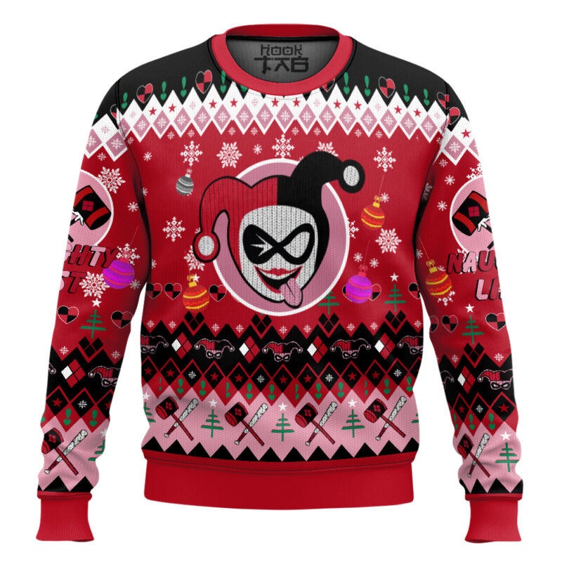 Hooktab Harley Quinn Hey Christmas Puddin! Ugly Christmas Sweater