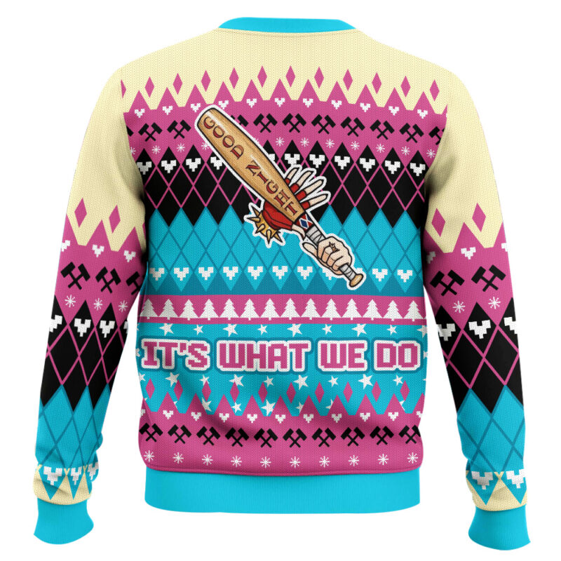 Hooktab Harley Quinn We're Bad Guys Ugly Christmas Sweater Hooktab Harley Quinn We're Bad Guys Ugly Christmas Sweater
